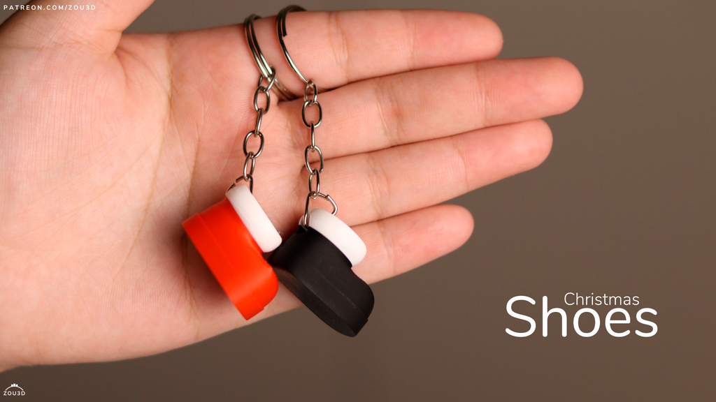 Christmas Shoes Keychain - Breloc 3D Pantof Craciun