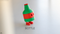 Bottle Keychain - Breloc 3D Sticla cu Picioare