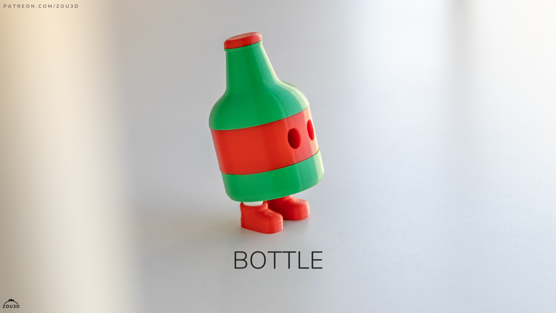 Bottle Keychain - Breloc 3D Sticla cu Picioare