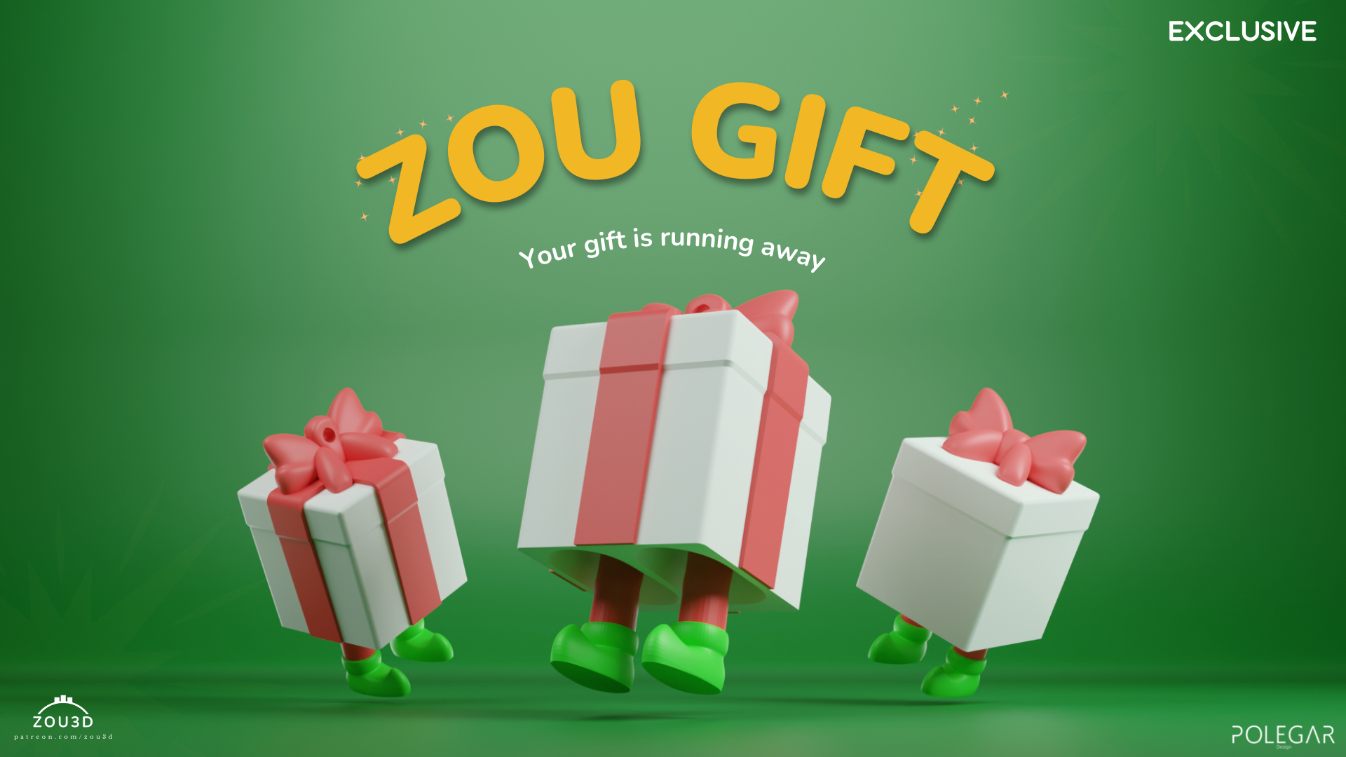 Zou Gift - Breloc 3D Cadou cu Picioare