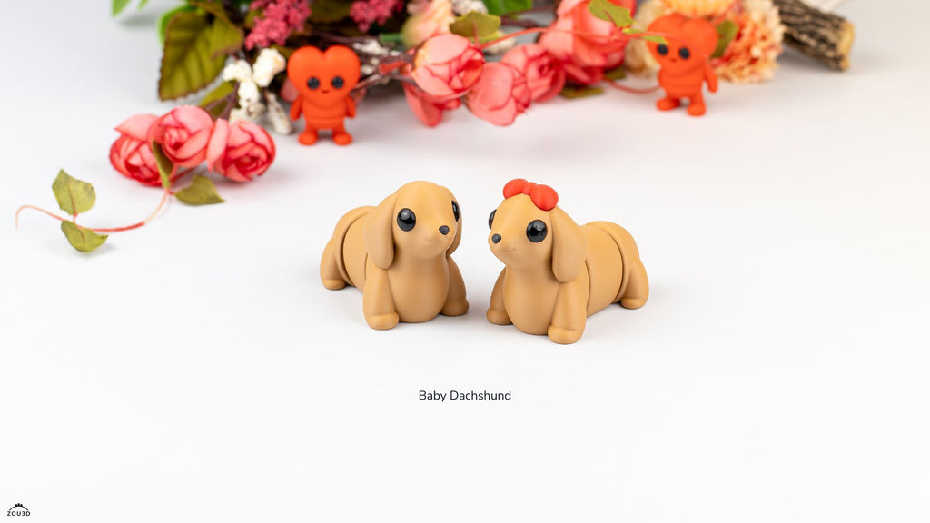 Baby Dachshund  - Figurina 3D