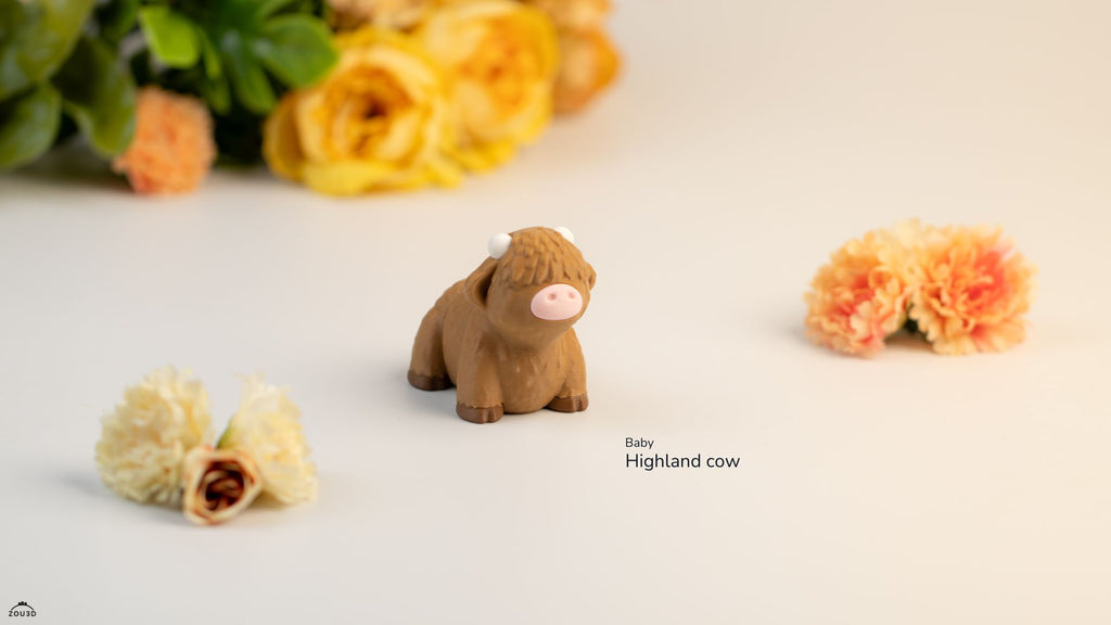 Baby Highland Cow - Figurina 3D