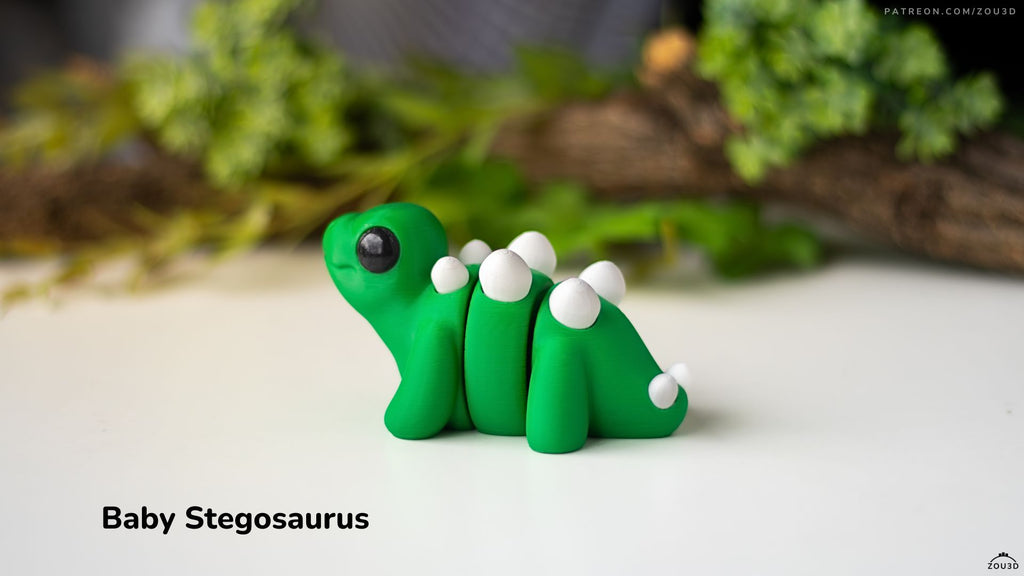 Baby Stegosaurus - Figurina 3D Dinozaur