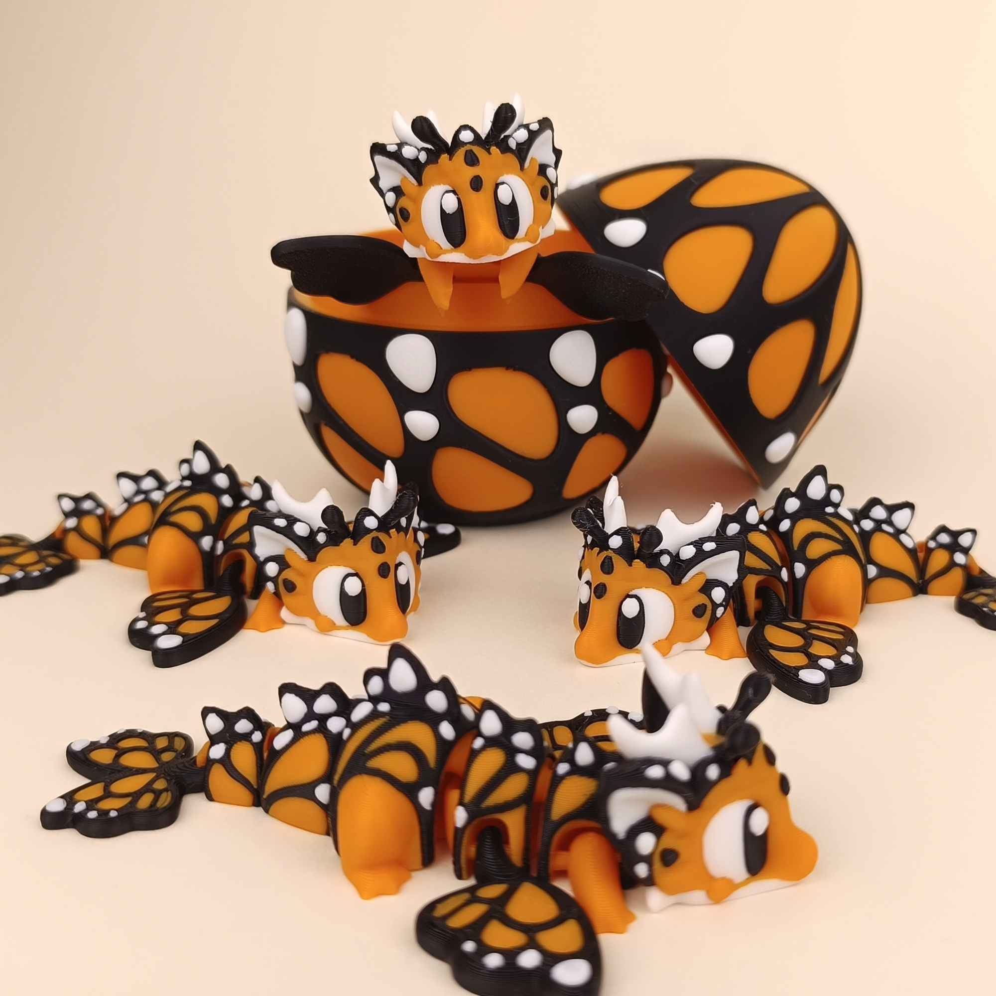 Butterfly Dragon Egg - Set 3D Dragon Fluture cu Ou