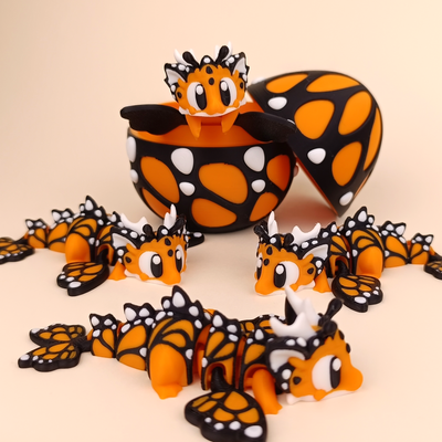 Butterfly Dragon Egg - Set 3D Dragon Fluture cu Ou