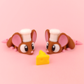 Chef Mouse - Figurina 3D Șoricel Bucătar Kawaii cu Brânză