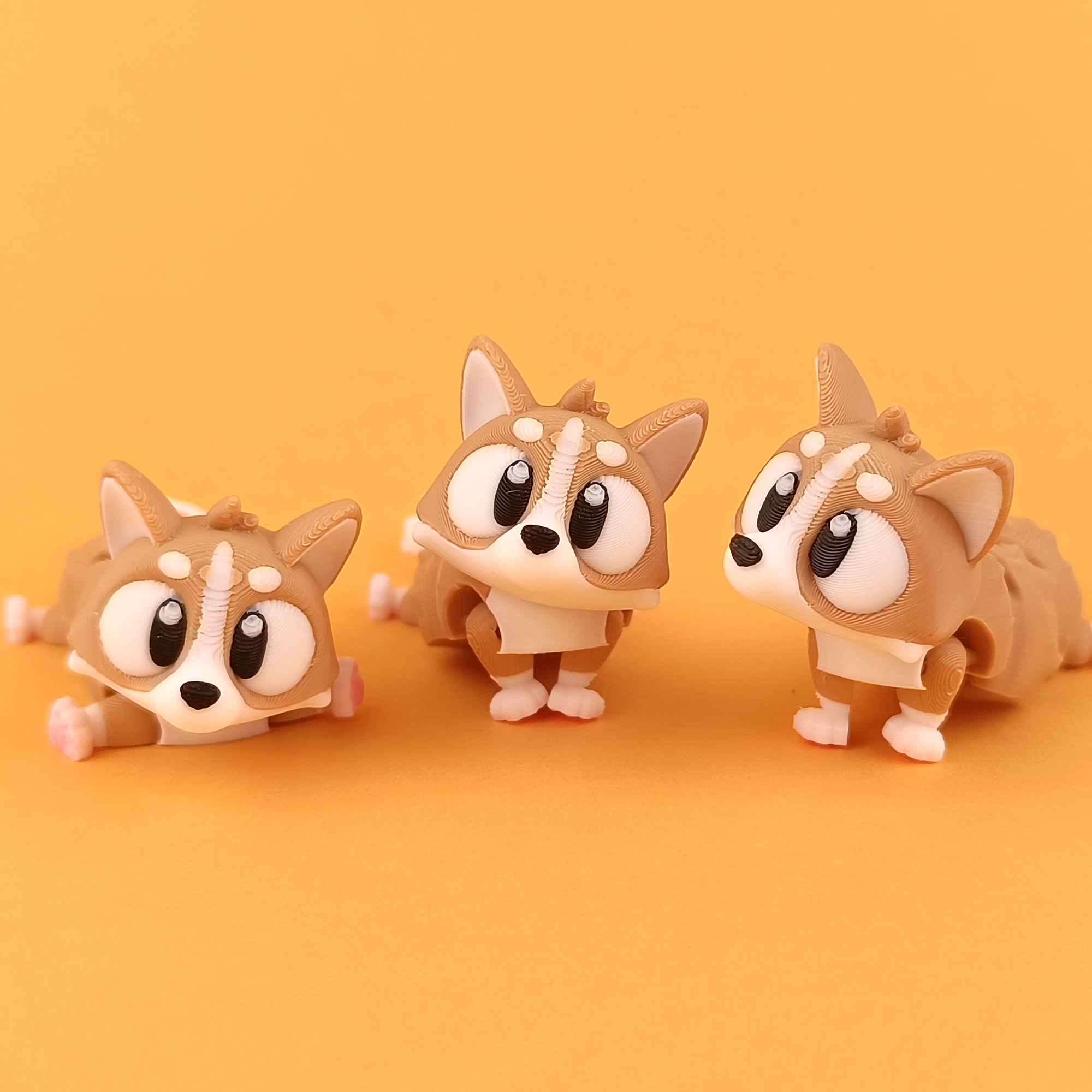 Flexi Corgi - Figurina 3D Corgi Kawaii Articulat