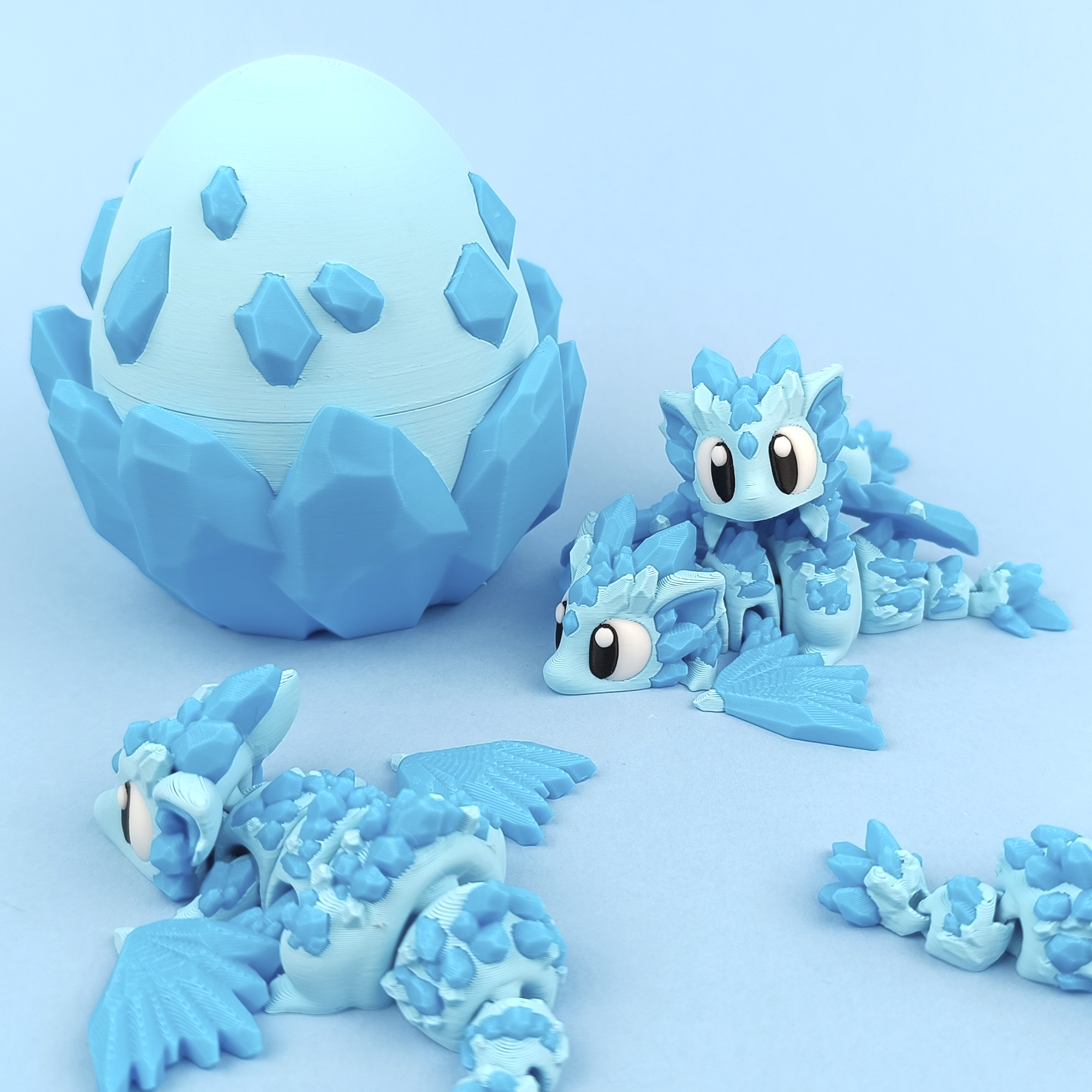 Crystal Dragon Egg - Set 3D Dragon de Cristal cu Ou