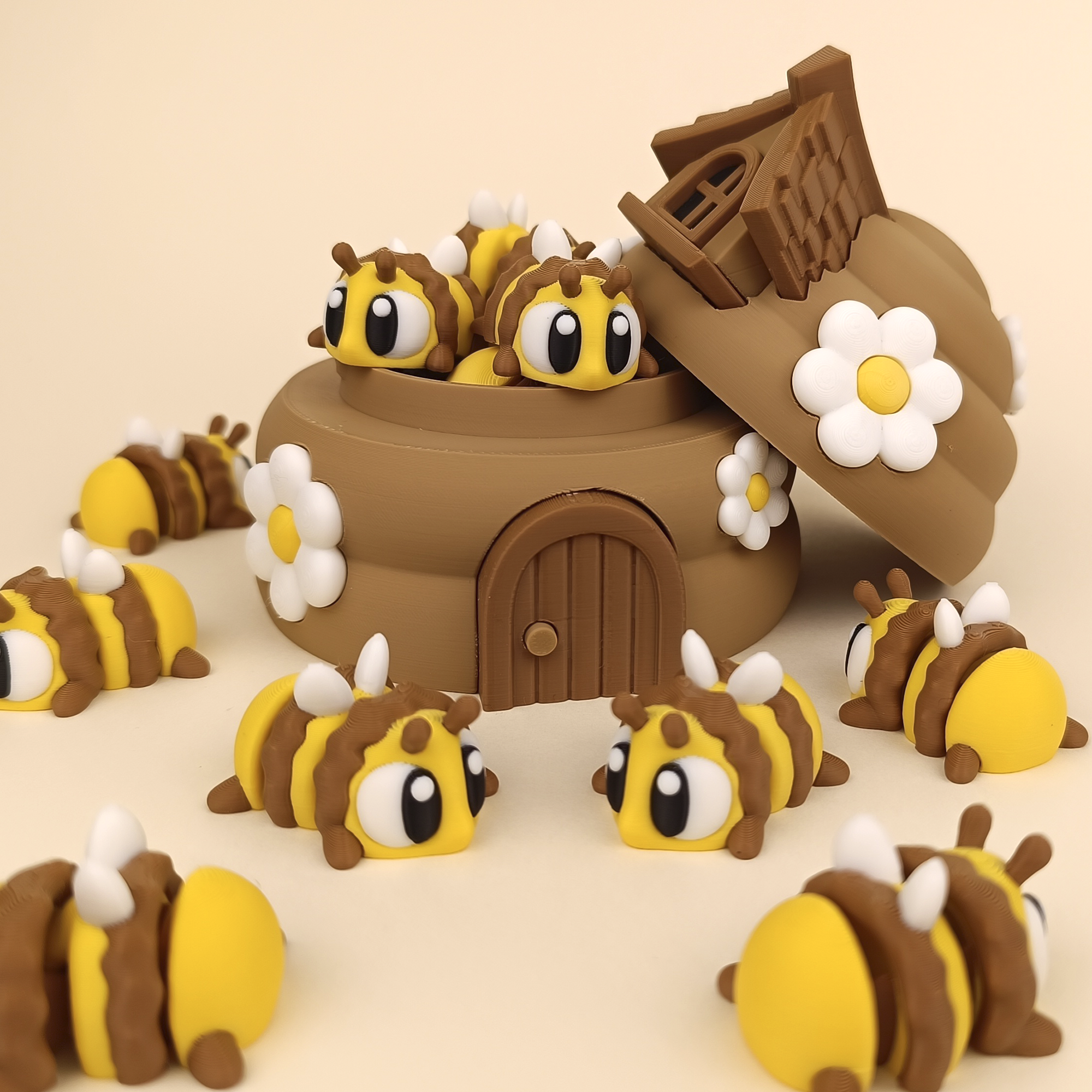 Flexi Bee Hive - Stup 3D cu Albinute Kawaii