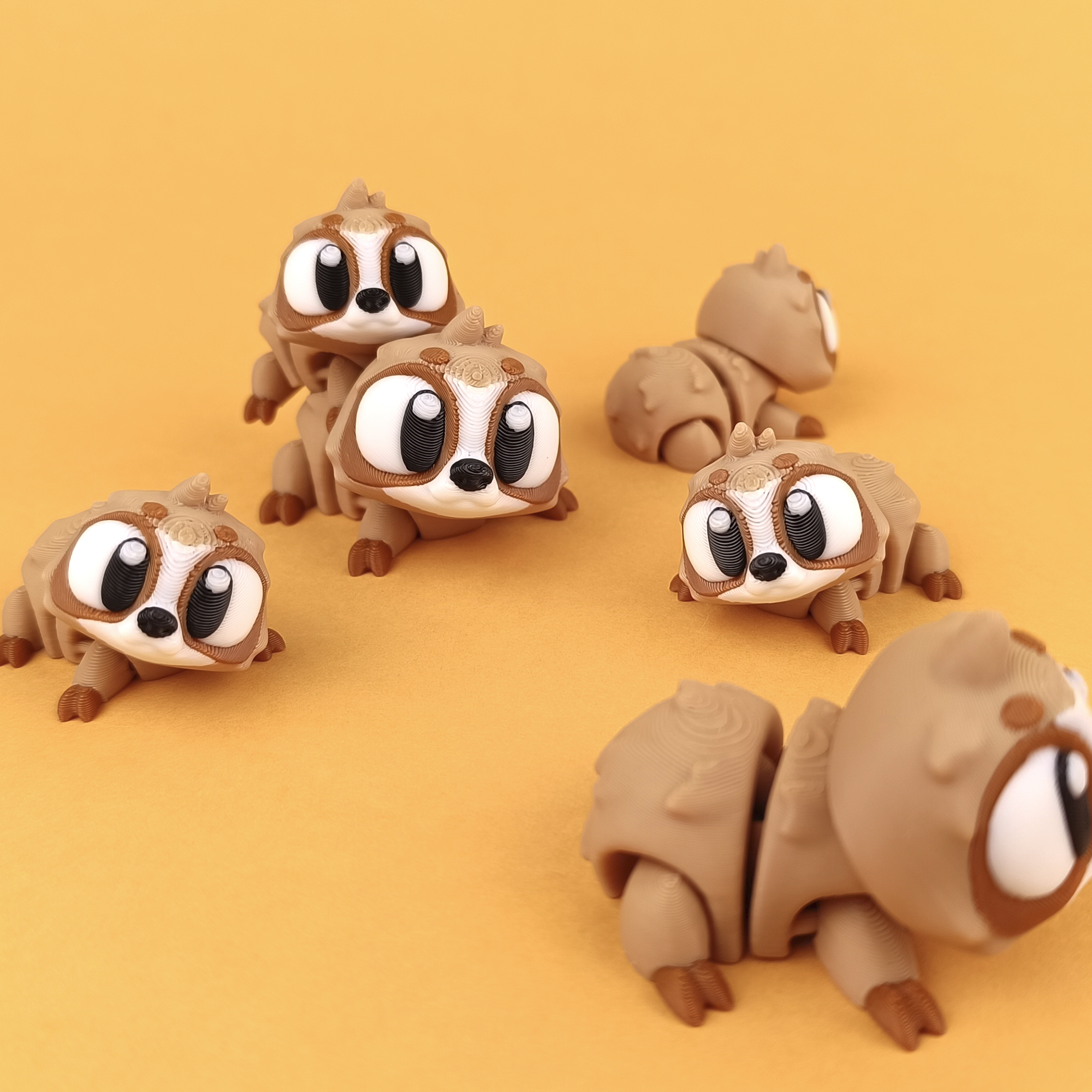 Flexi Tardigrad - Figurina 3D Tardigrad Kawaii Articulat