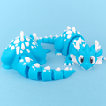 Flexi Dragon - Figurina 3D Dragon Articulat Albastru