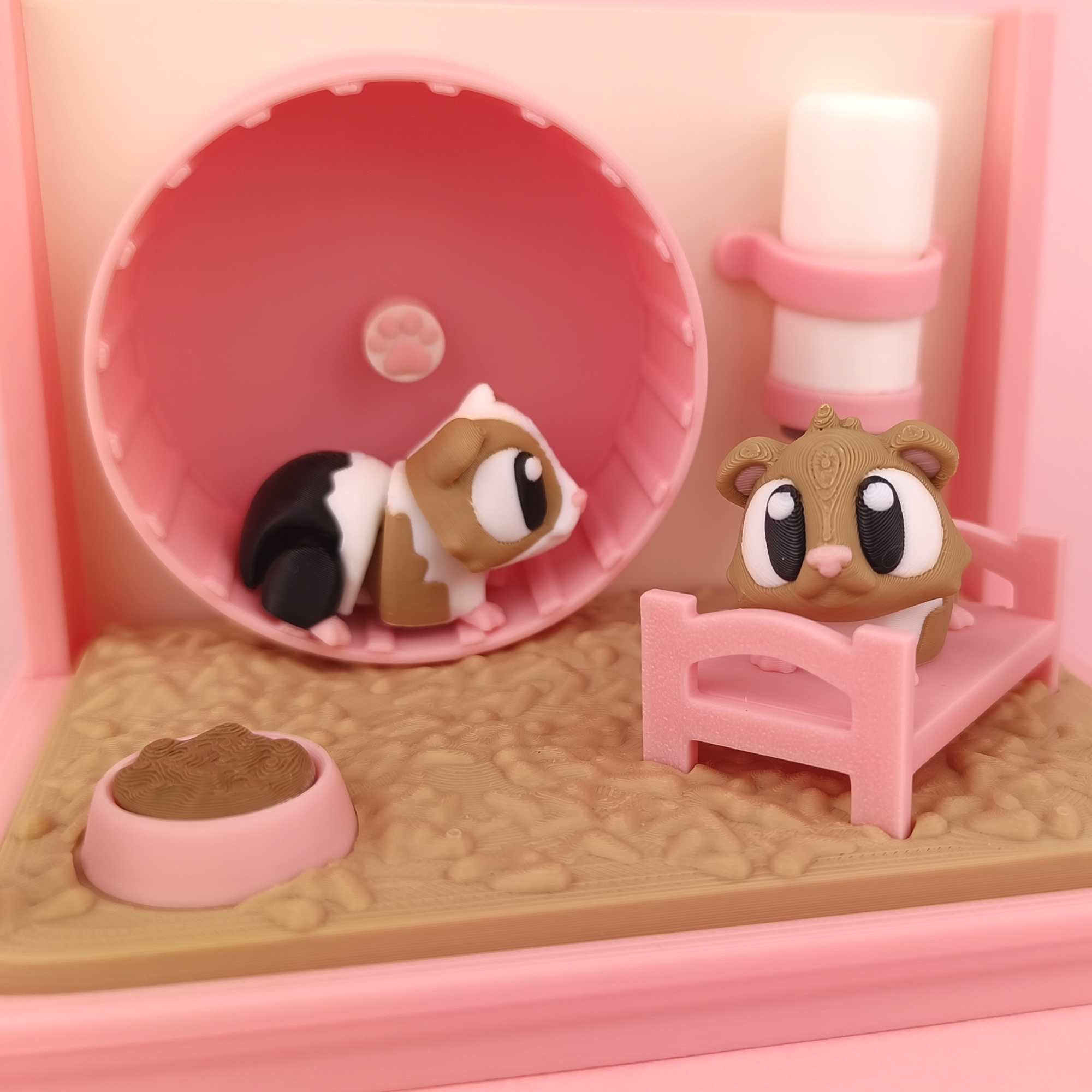 Guinea Pig House - Scena 3D Porcusor de Guineea Kawaii