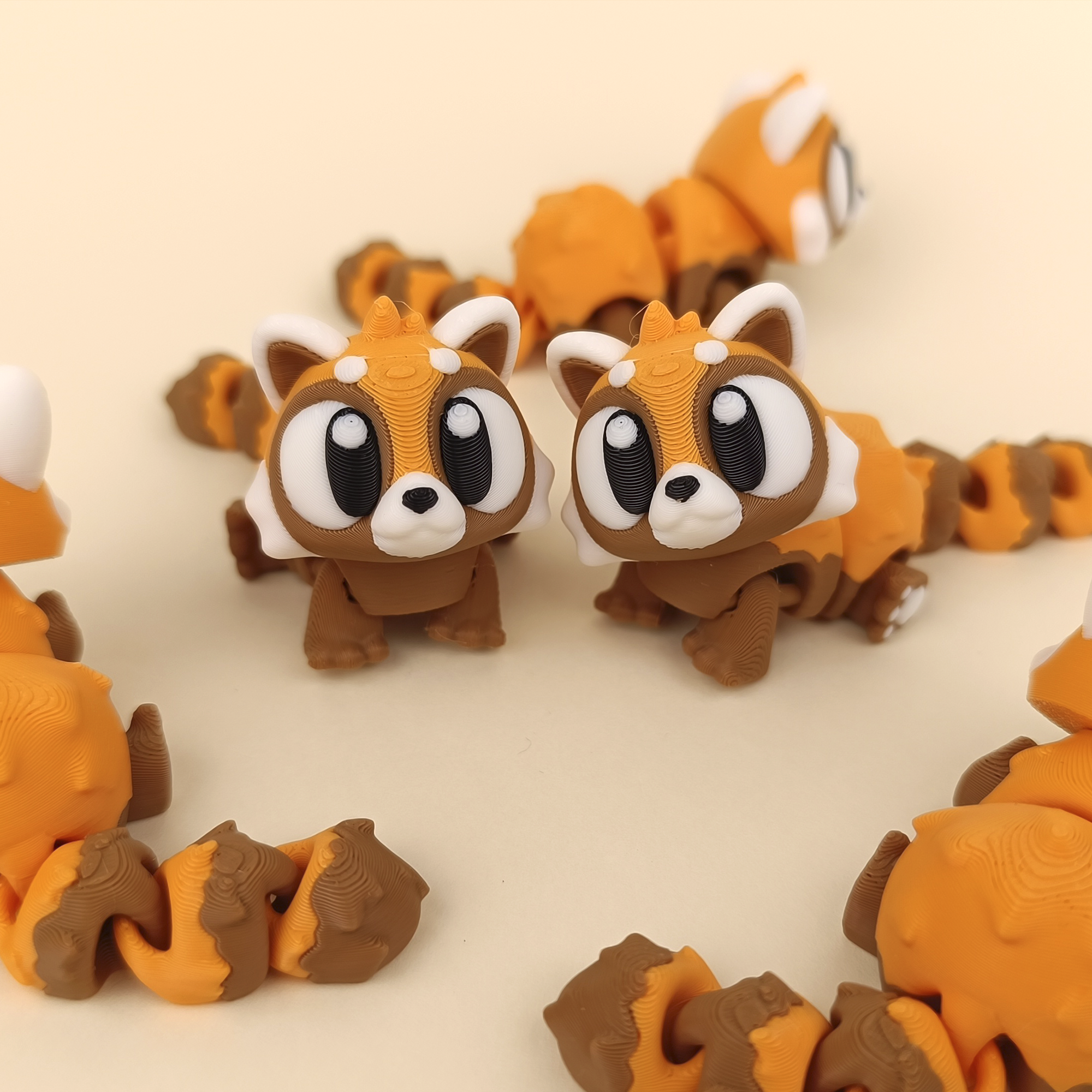 Red Panda - Figurina 3D Panda Rosu Kawaii Articulat