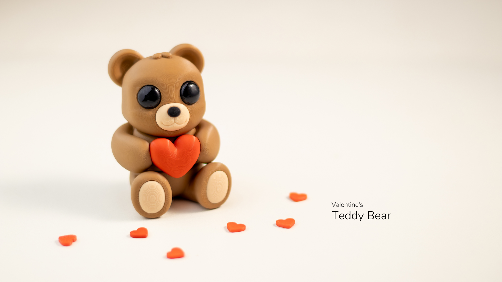 Valentine's Teddy Bear - Figurina 3D Ursulet Kawaii