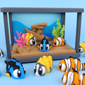 Tropical Fish Tank - Acvariu 3D cu Pestisori Kawaii