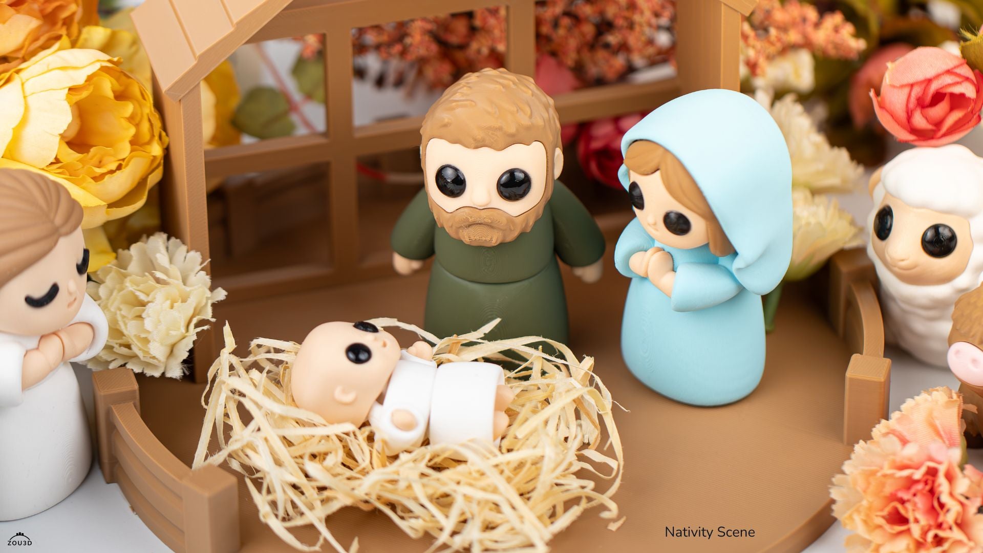 Nativity Scene - Scena Nasterii Domnului 3D Kawaii