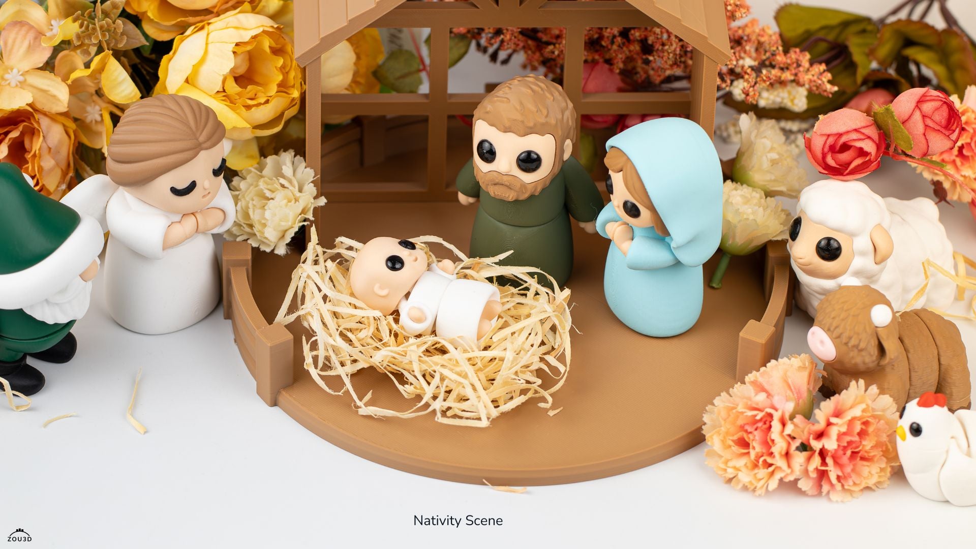 Nativity Scene - Scena Nasterii Domnului 3D Kawaii