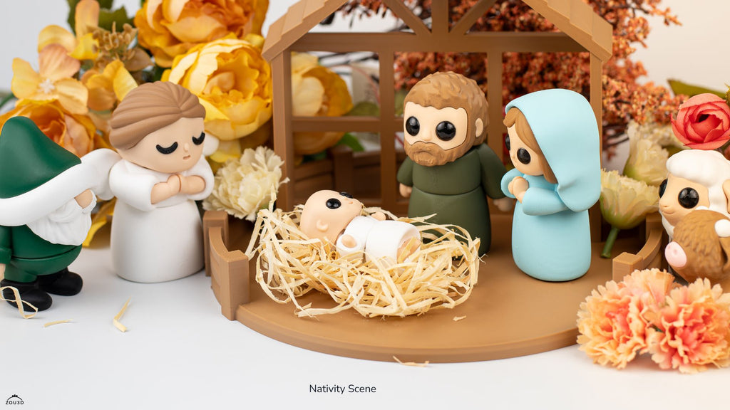 Nativity Scene - Scena Nasterii Domnului 3D Kawaii