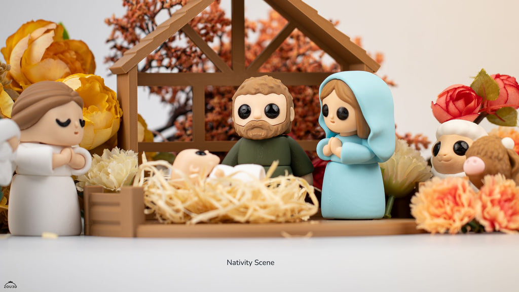 Nativity Scene - Scena Nasterii Domnului 3D Kawaii